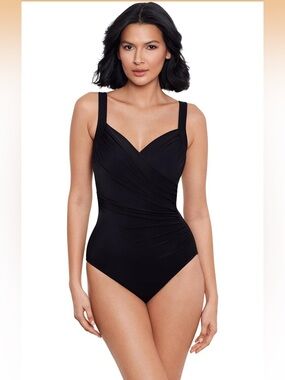 Miraclesuit Sanibel One Piece Black Look 10 Lb Lighter in 10 seconds